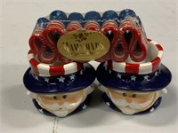 Uncle Sam Candleholders and Candle