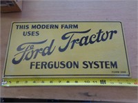 FIBERBOARD FORD TRACTOR SIGN 8"X16"