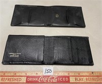 TWO LEATHER WALLETS