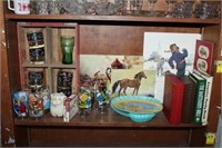 Assorted Glass Collectibles, Coca Cola Crate,