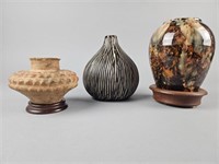 Vintage Hand Thrown Vase & Pottery Lot