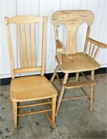 Wooden Highchair, Wooden Rocking Chair