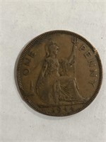 1944 GREAT BRITAIN ONE PENNY