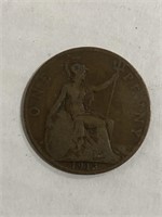 1913 GREAT BRITAIN ONE PENNY