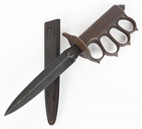 WWI US M1918 TRENCH KNIFE LF&C W/ SCABBARD WW1