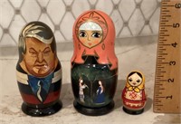 3 Russian nesting doll sets