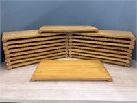 18 WOODEN RAISED TAPAS SUSHI TRAY BOARDS