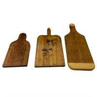 Vintage Wooden Cutting Board Trio