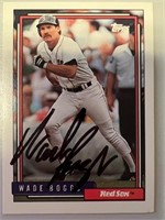 Red Sox Wade Boggs Signed Card with COA