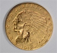 1912 $2.50 INDIAN GOLD CH BU