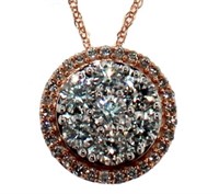 10kt Rose Gold Brilliant 1.00 ct Diamond Necklace