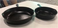 (2) Cast Iron Skillets