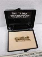 Vintage Train Tie Clip The "RENO" New in