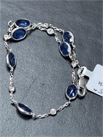 $3180 14K  Natural Blue Sapphire(4.7ct) Diamonds(0