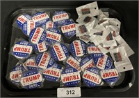 Tray Lot Trump 2020 Political Pins.