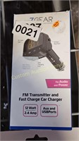 FM TRANSMITTER AND FAST CAR CHARGER