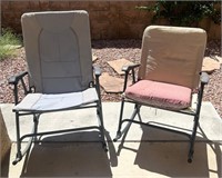 D - LOT OF 2 PATIO CHAIRS