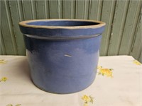 Blue Stoneware Crock