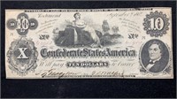 1862 $10 Confederate States of America Note T-46