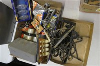 Assorted hardware, brackets, and other - 2 boxes