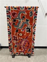Chinese Tibetan Woven Dragon Tapestry Shigatse