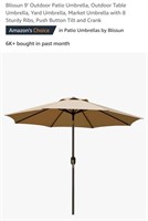 NEW 9' Outdoor Patio Umbrella, Tilt & Crank, Tan