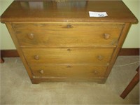 3 Drawer Chest--Dovetailed Antique Chest