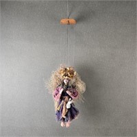 Straw Haired Witch Marionette Doll