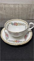 Aynsley Floral Leaves Bone China Cup & Saucer