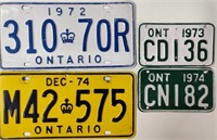 Various 1970s Ontario Plates