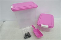 "As Is" IRIS 3-Pc Pet Food Storage Container