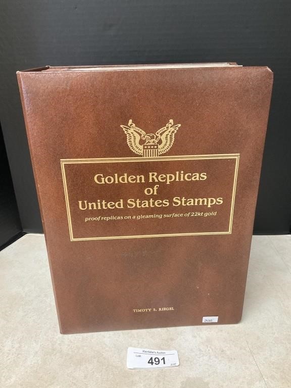22K Gold Golden Replicas Of United States Stamps,