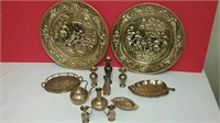 Large Lot Of Brass Items