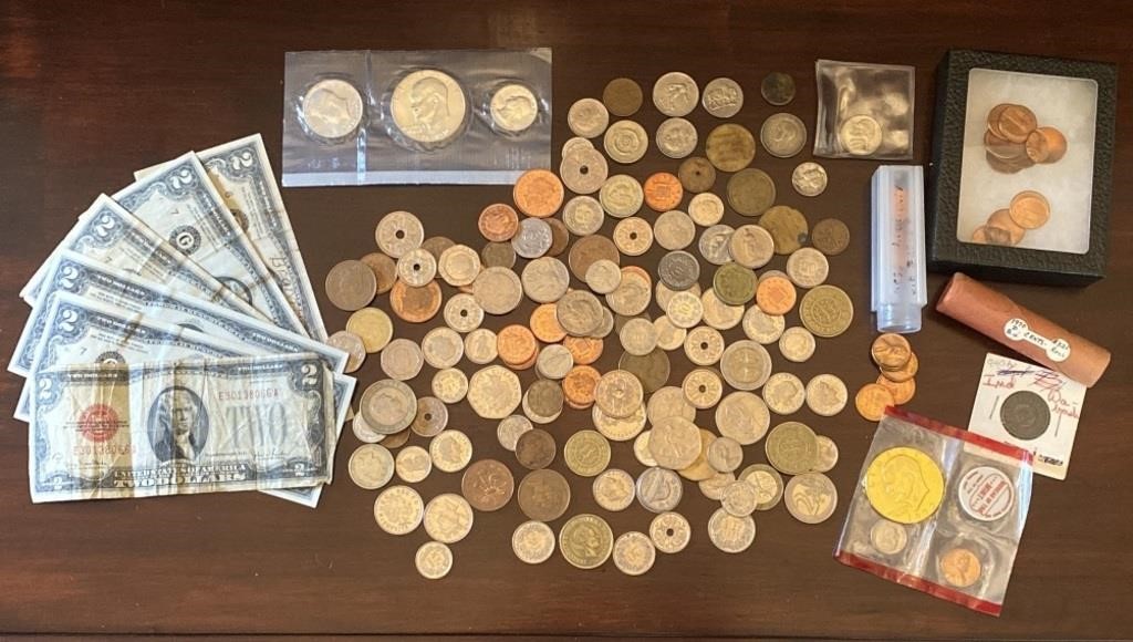Misc. US And Foreign Currency Coin Lot