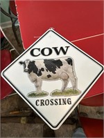 cow crossing sign