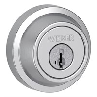 Weiser Elements Satin Chrome Round Deadbolt Lock,