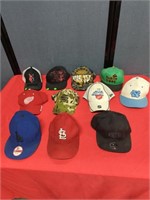 Lot of 11 snap back and fitted hats LA NHL