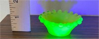 Uranium Glass Salt Cellar