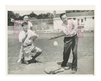 JOHN F. KENNEDY, 1954 Photo Playing Baseball