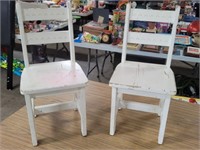 Two White Finish Children's Activity Chairs