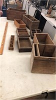 Group of Old Wood Boxes