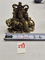 Antique Brass Tota God of Wealth Ornament