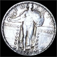 1928-S Standing Liberty Quarter NEARLY UNC