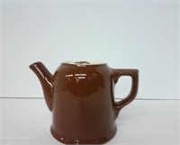 Vtg Hall Pottery Single Serve Teapot w/ Lid 4" t