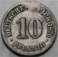 Germany Empire 10 Pfennig 1876