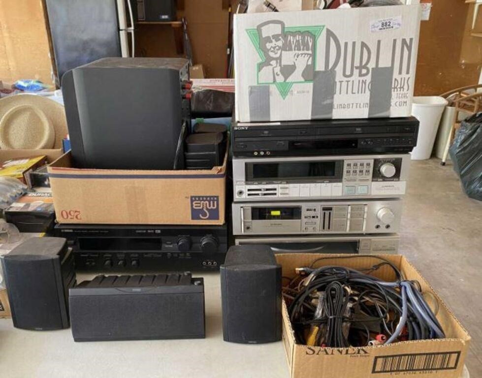 LARGE GROUP LOT OF ELECTRONICS - SONY DVD PLAYER,