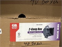 GARDNER BENDER 2 GANG BOXES (40) RETAIL $1,200