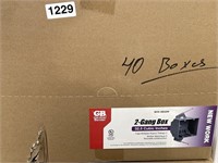 GARDNER BENDER 2 GANG BOXES (40) RETAIL $1,200