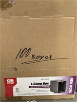 GARDNER BENDER 1 GANG BOXES (100) RETAIL $1,500