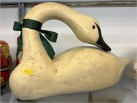 Contemporary Machine Carved Swan